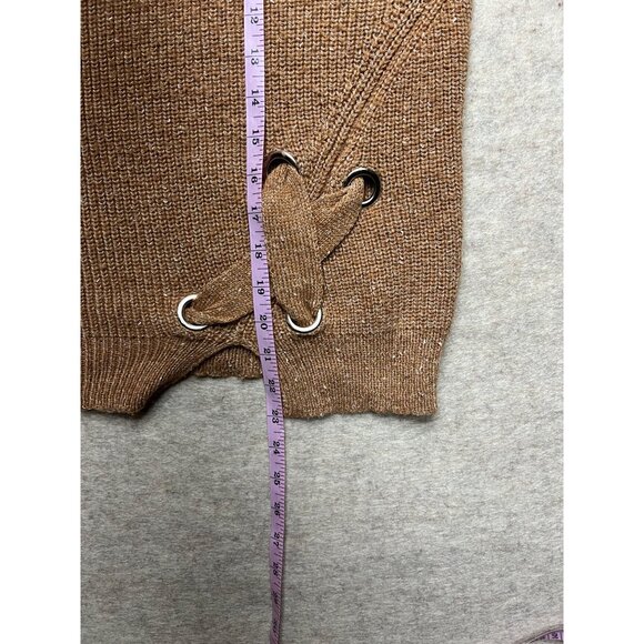 Kerisma Brown Balloon Sleeve Knit Angola Blend Sweater Size Medium/Large - Picture 9 of 9